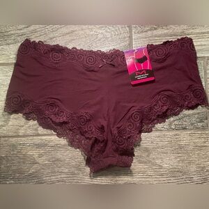New Maidenform Luxurious Lace Hipster Panties Size 2XL/9 NightFire